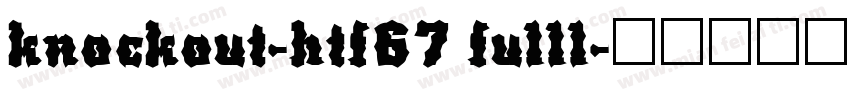 knockout-htf67 fulll字体转换